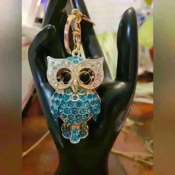 Bag Charm of Blue Owl - Picture 3 of 4